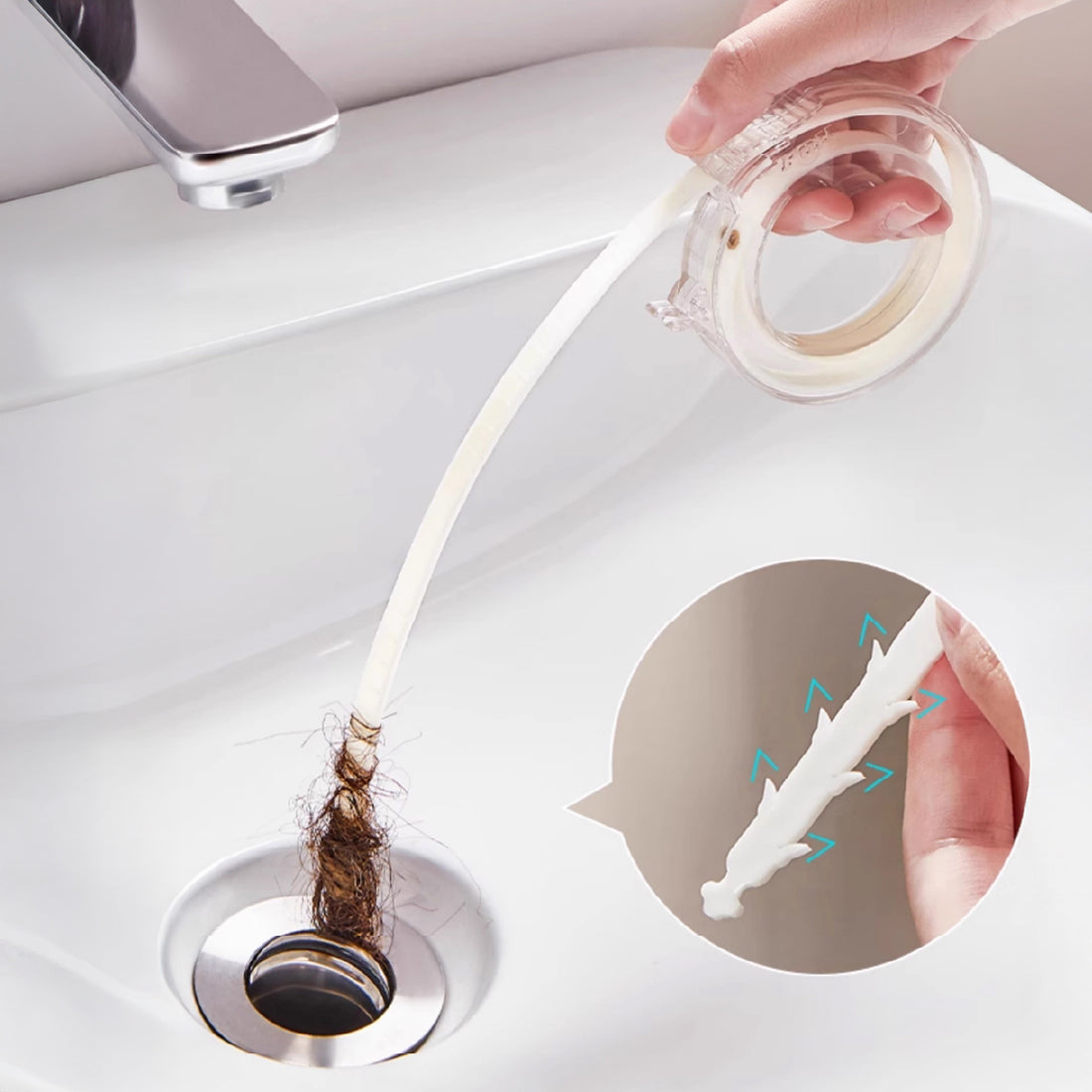 Drain Hair Cleaner Brush 下水道毛髮清理神器洗臉池頭髮清潔刷