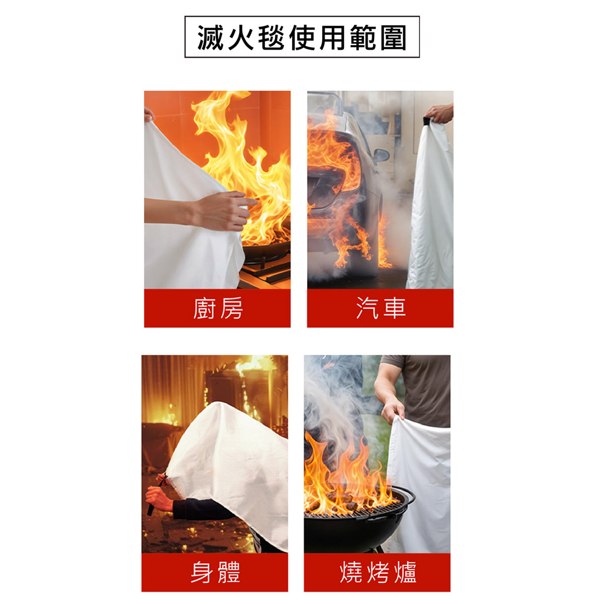 Flame Retardant High Temperature Resistant Fire Blanket 阻燃耐高溫滅火毯