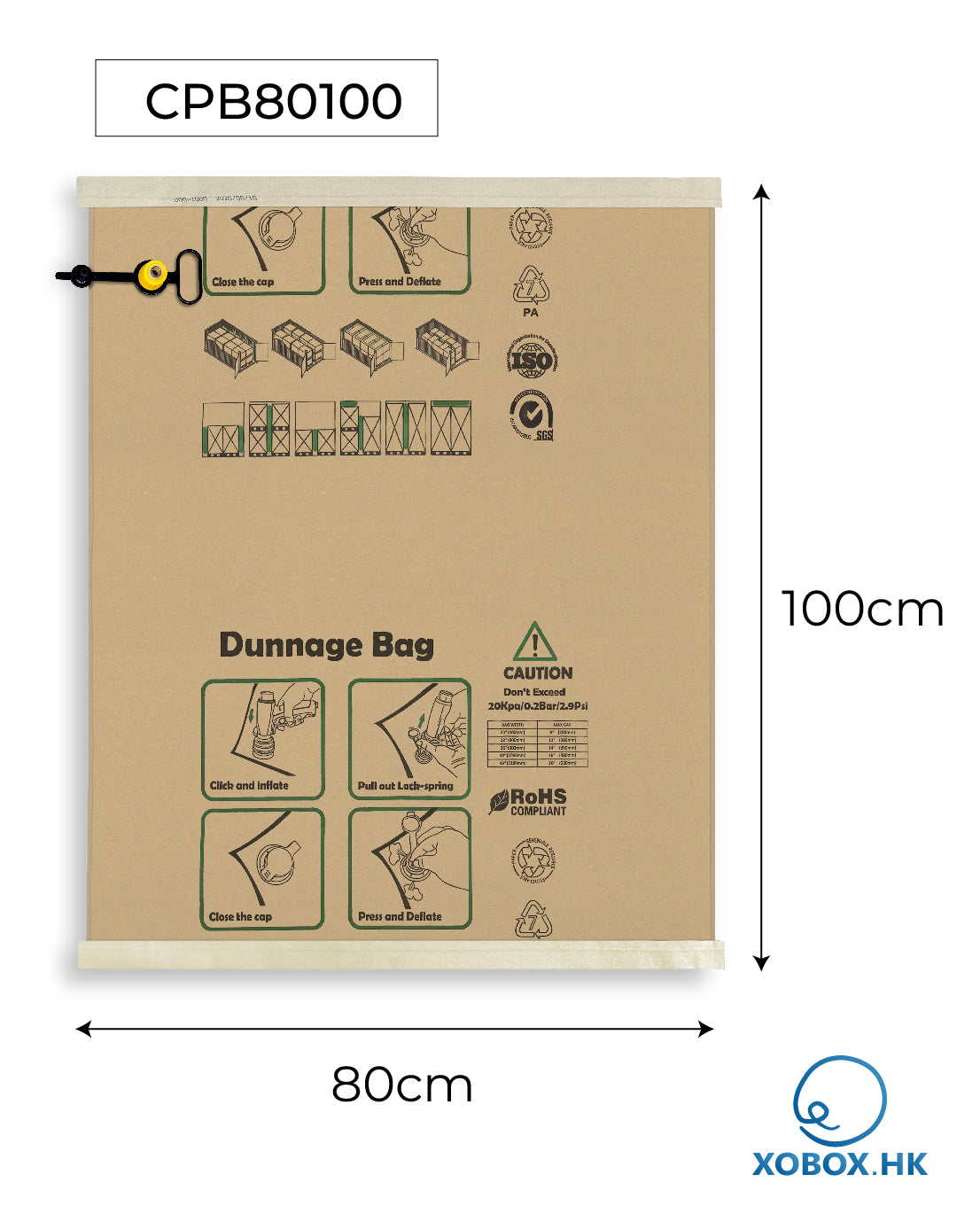 Container Inflatable Paper Cushion Bag 貨櫃牛皮紙充氣防震緩衝袋