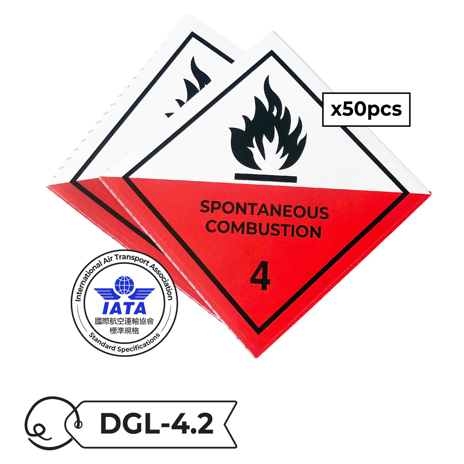 IATA Dangerous Goods Label Sticker 國際空運標準危險品標籤