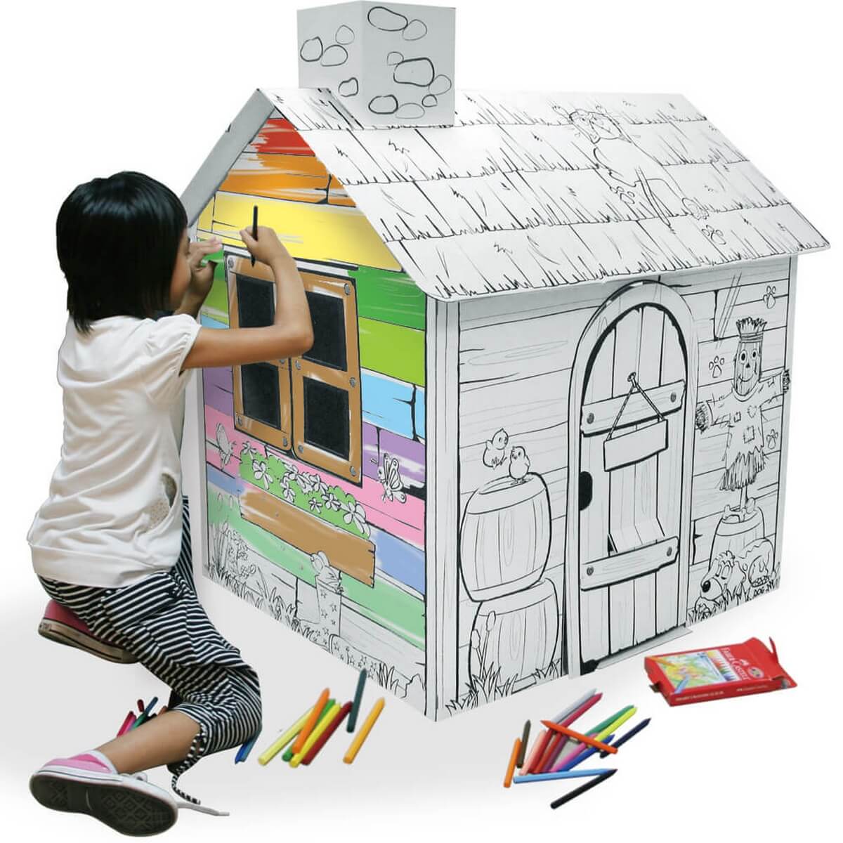牧場主題紙屋 Cardboard Pasture Playhouse