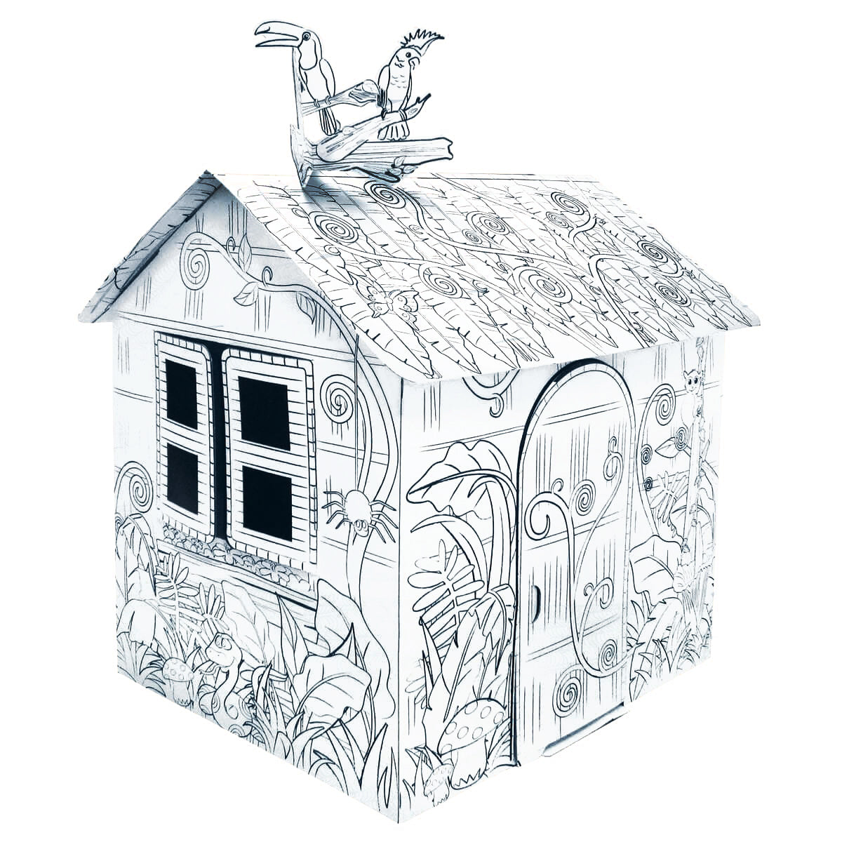 叢林主題紙屋 Cardboard Jungle Playhouse