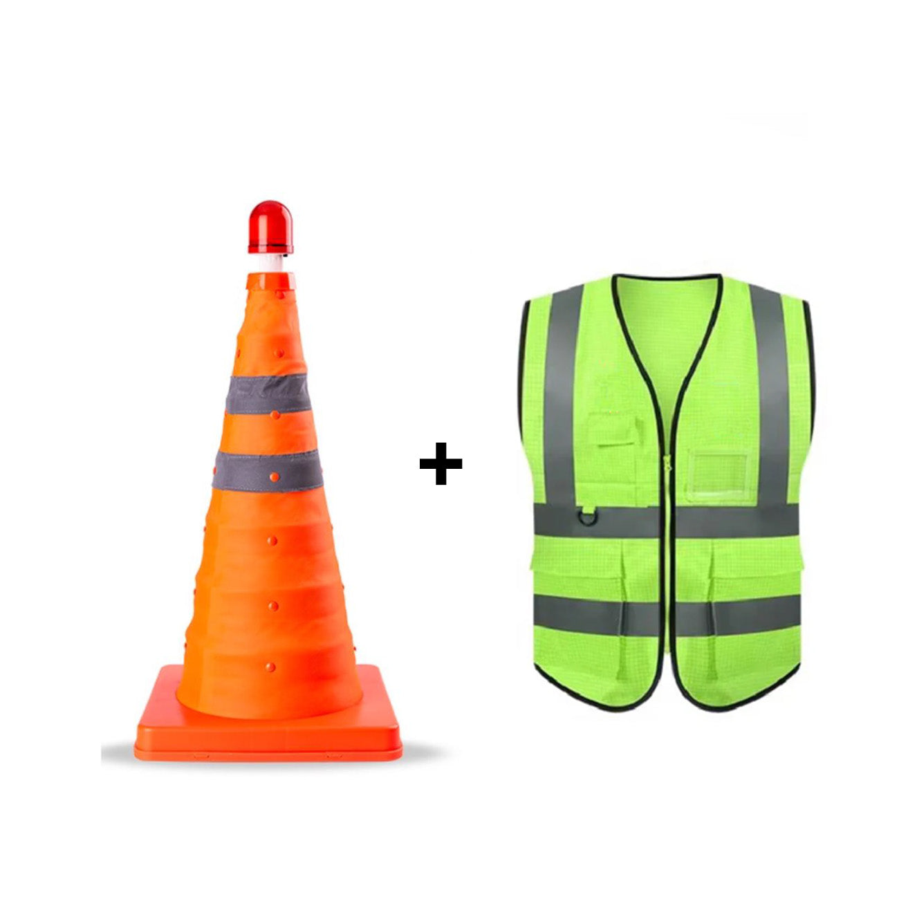 Telescopic Foldable LED Safety Cone 伸縮摺疊LED安全路錐