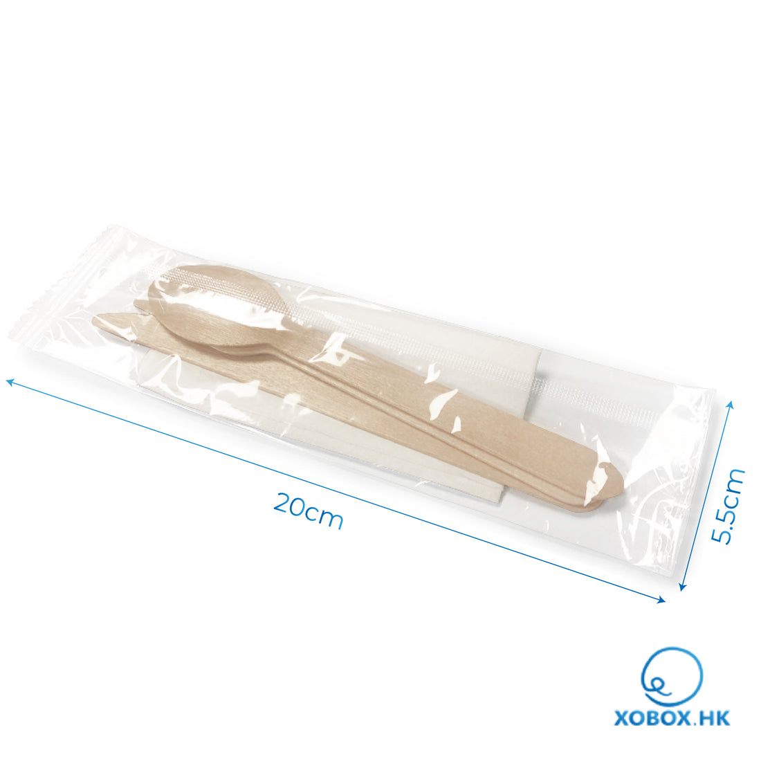 Wooden Biodegradable Disposable Cutlery Set 木製可降解一次性餐具用品组合