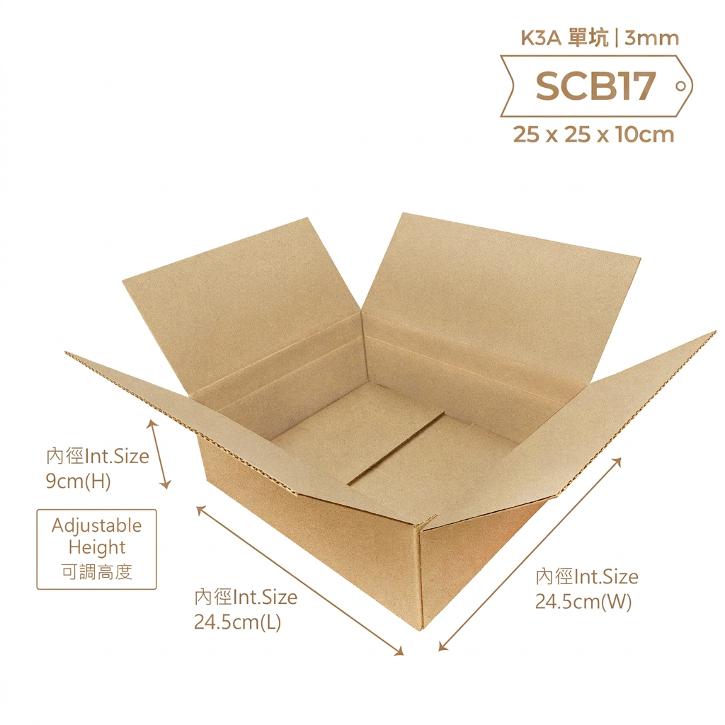 SINGLE PLY CORRUGATED BOX 小型單坑紙箱