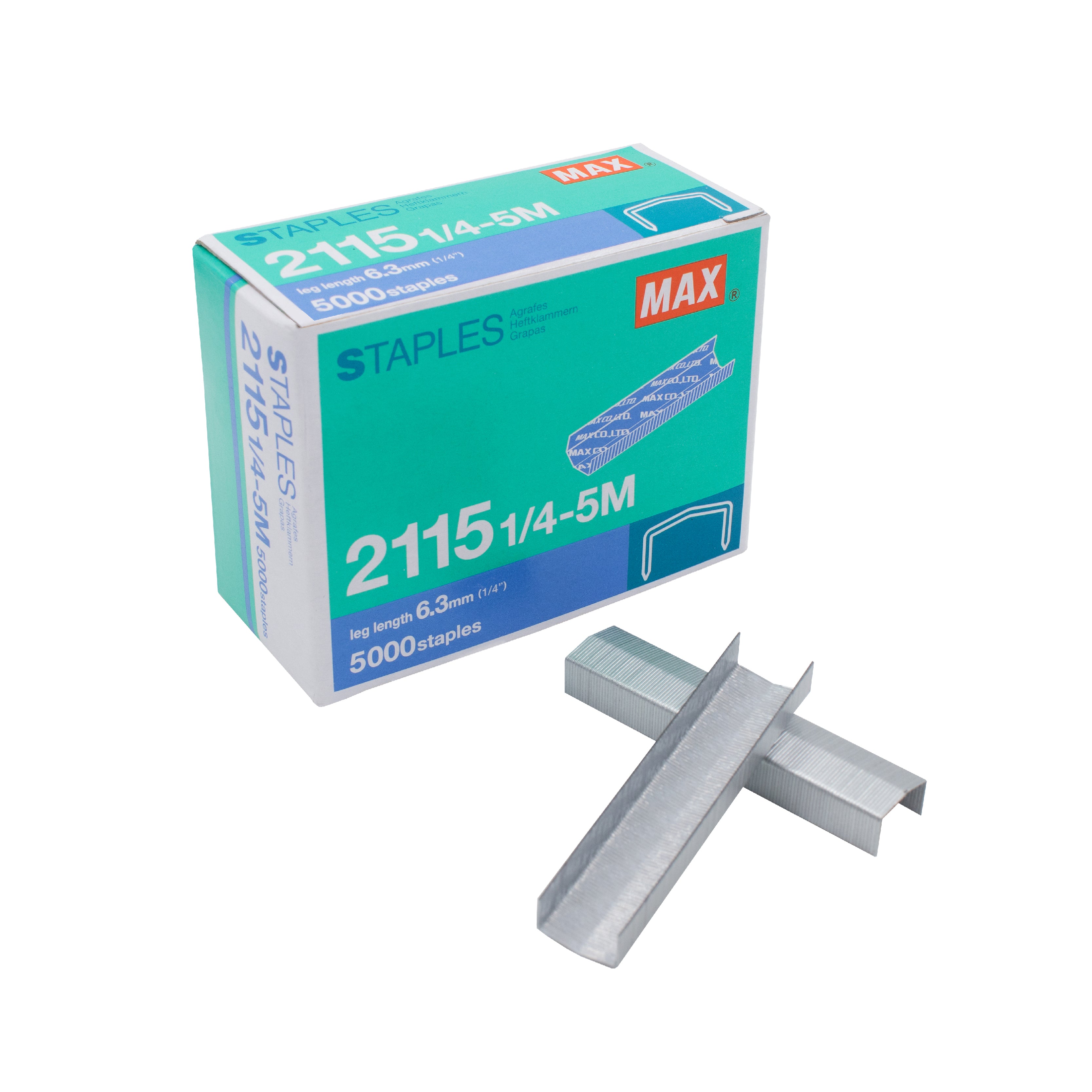 Max Plier Stapler Needles - Type 2115 4/1L, 10-Piece Set, Stainless Steel