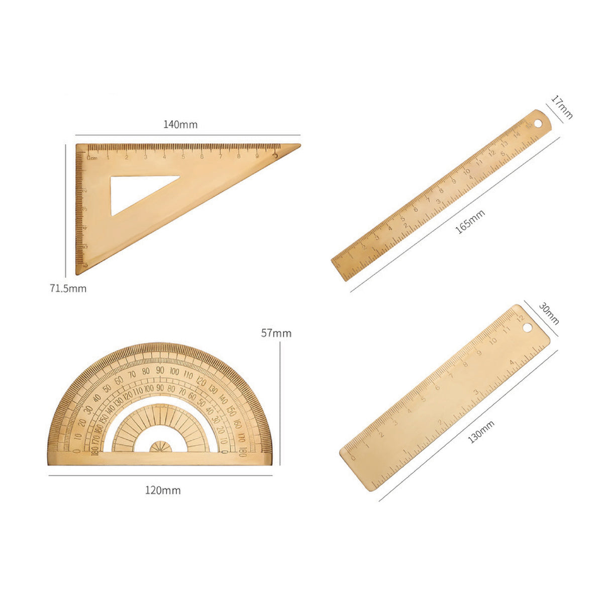 Copper Ruler Scale Vintage Copper Ruler 復古金屬銅尺子 – XOBOX.HK