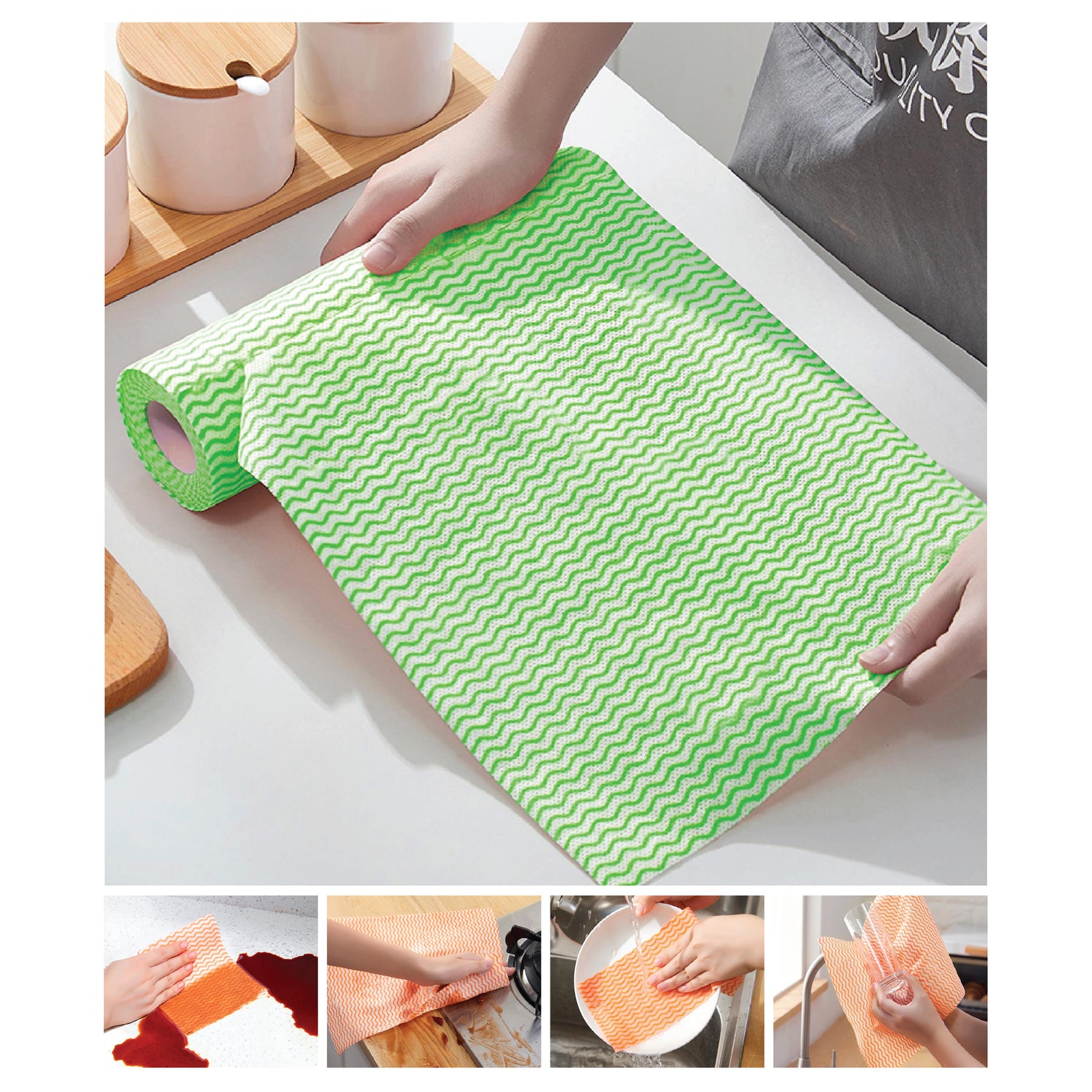 可水洗無紡加厚乾濕兩用清潔布 Washable Non-woven Thickened Cleaning Cloth