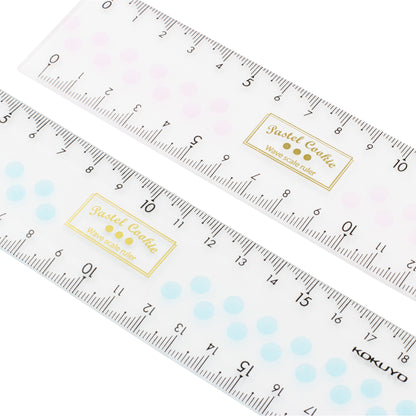 KOKUYO Pastel Cookie Wave Scale Ruler 國譽Pastel Cookie系列透明尺