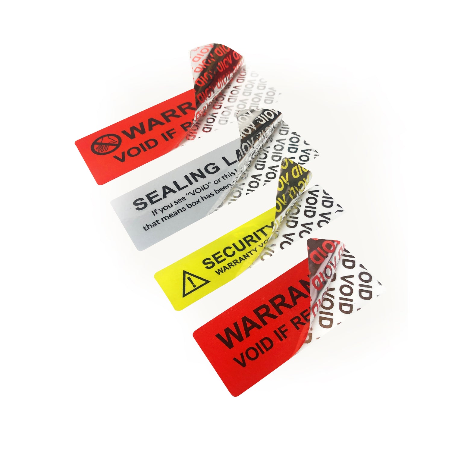 Security Seal Warranty Void Sticker Label 安全防護封條標籤貼紙