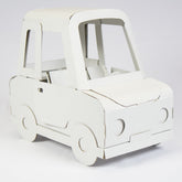 FPF-DIY-紙模型-迷你-車-Mini Car-純白版-Plain