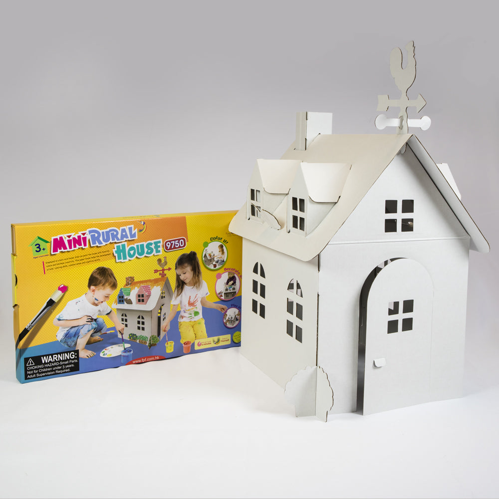 FPF-DIY-紙模型-迷你紙屋-Mini House-純白版-Plain