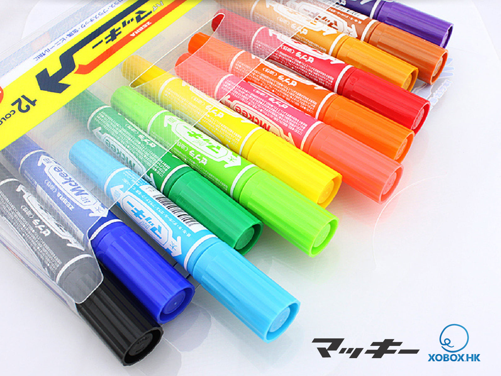 Zebra Mckee MO150 Marker 斑馬牌大嘜奇油性筆套裝[方咀12支裝] – XOBOX.HK