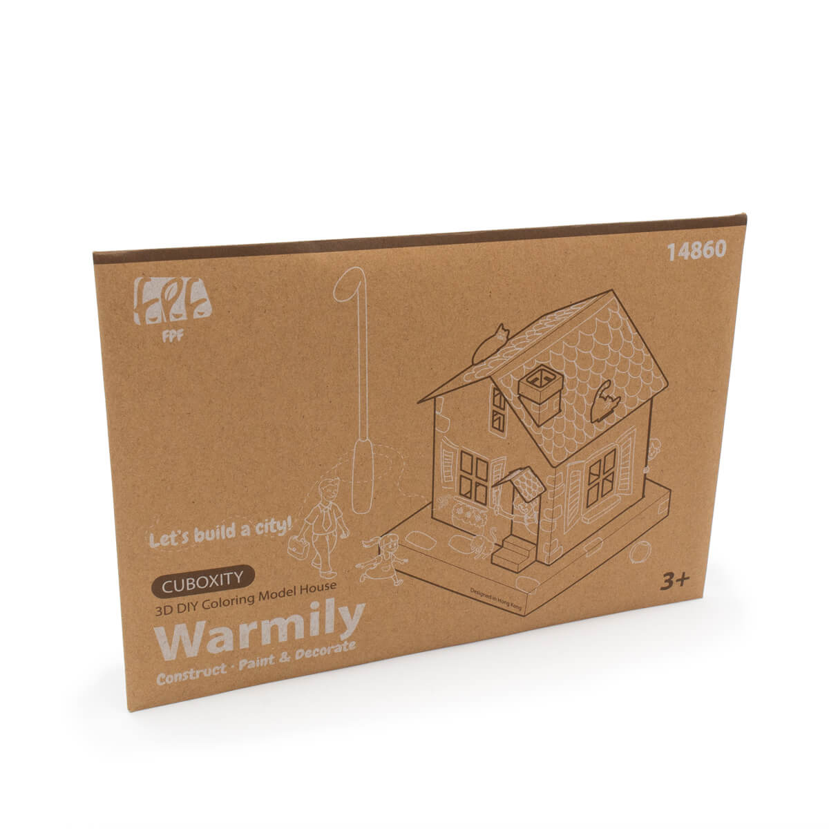 FPF-DIY紙模型 - Cuboxity Warmily(純白版 Plain)